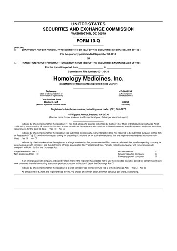 Thumbnail Q32 Bio 10-Q Quarterly Report FY2018 