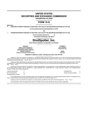 Thumbnail SoundThinking 
 (ShotSpotter) 10-Q Quarterly Report FY2018 