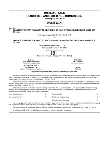Thumbnail Restoration Hardware
 10-Q Quarterly Report FY2018 