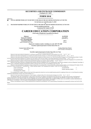 Thumbnail Perdoceo Education 10-K Annual Report 2018