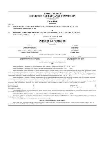 Miniature Navient 10-K Rapport annuel 2018