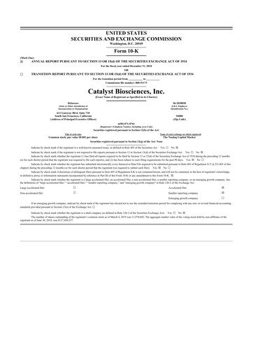 Thumbnail Gyre Therapeutics 10-K Annual Report 2018