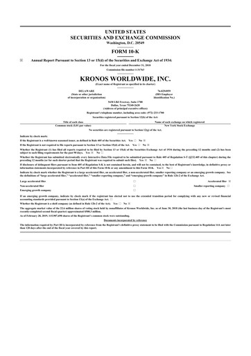 Thumbnail Kronos Worldwide 10-K Annual Report 2018