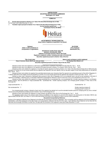 Thumbnail Solana Company 10-K Annual Report 2018