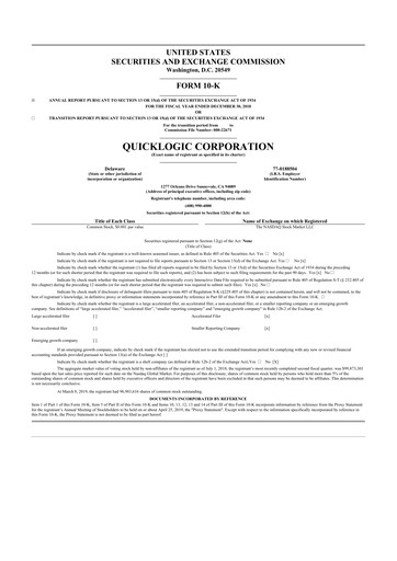 Thumbnail Quicklogic 10-K Annual Report 2018