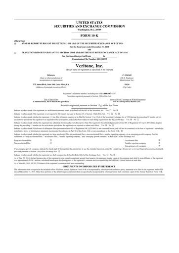 Thumbnail Veritone 10-K Annual Report 2018