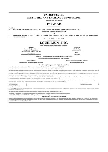 Thumbnail Equillium 10-K Annual Report 2018