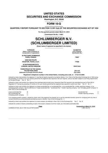 Vorschaubild SLB (Schlumberger) 10-Q Quartalsbericht 2019 