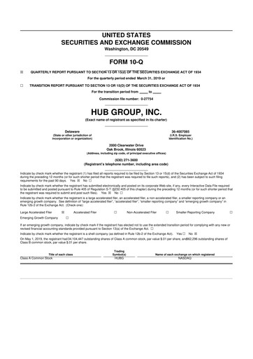 Thumbnail Hub Group
 10-Q Quarterly Report FY2019 