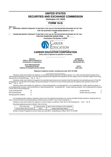 Thumbnail Perdoceo Education 10-Q Quarterly Report FY2019 
