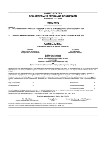 Thumbnail CareDx 10-Q Quarterly Report FY2019 