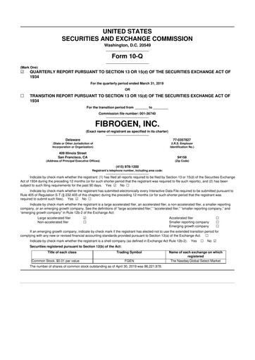Thumbnail FibroGen 10-Q Quarterly Report FY 