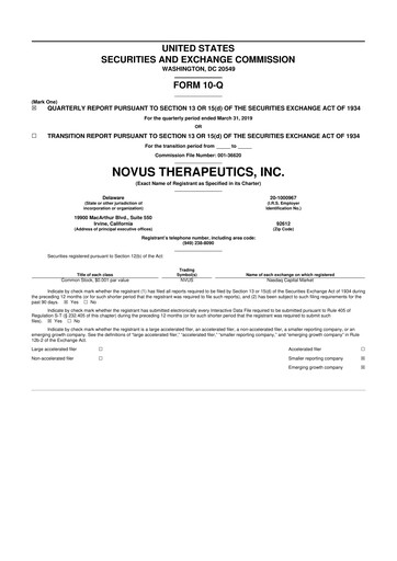 Thumbnail Eledon Pharmaceuticals 10-Q Quarterly Report FY2019 