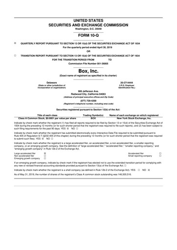 Thumbnail Box, Inc. 10-Q Quarterly Report FY2020 