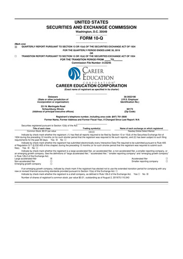 Thumbnail Perdoceo Education 10-Q Quarterly Report FY2019 