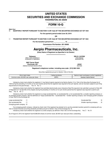 Thumbnail Aadi Bioscience 10-Q Quarterly Report FY2019 