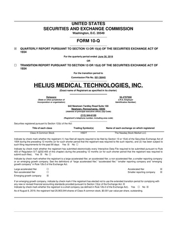 Thumbnail Solana Company 10-Q Quarterly Report FY2019 