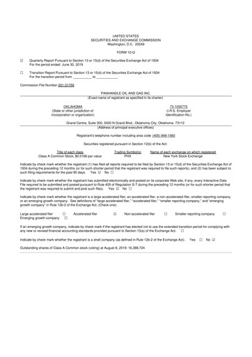 Thumbnail PHX Minerals 10-Q Quarterly Report FY2019 
