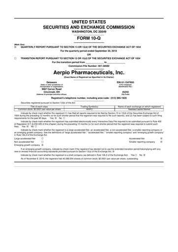 Thumbnail Aadi Bioscience 10-Q Quarterly Report FY2019 