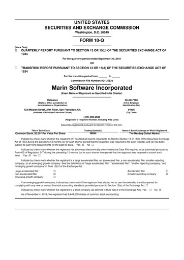 Thumbnail Marin Software 10-Q Quarterly Report FY2019 