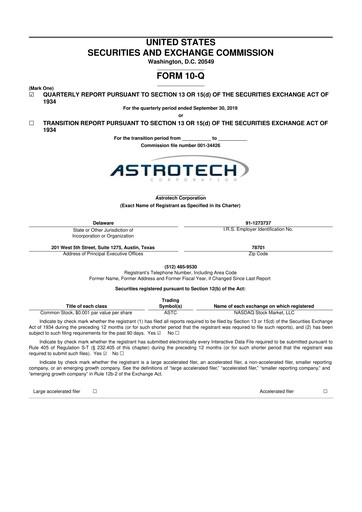 Miniature Astrotech 10-Q Rapport trimestriel 2020 