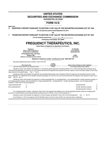Thumbnail Korro Bio 10-Q Quarterly Report FY2019 