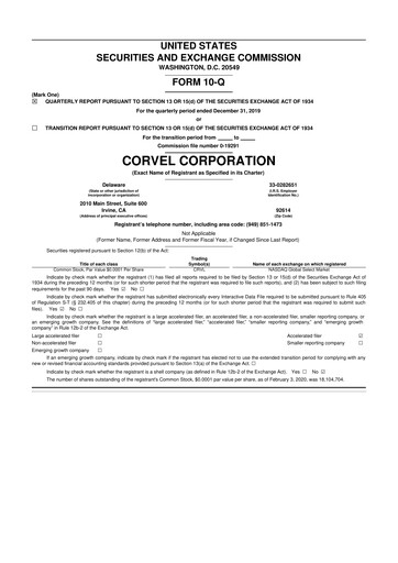 Thumbnail CorVel Corporation
 10-Q Quarterly Report FY2020 