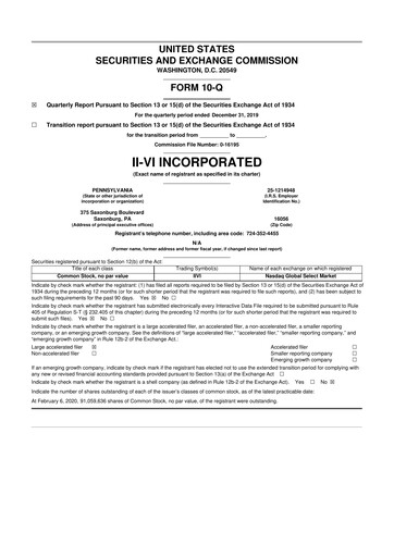 Thumbnail Coherent Corp. 10-Q Quarterly Report FY2020 