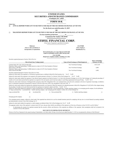 Thumbnail Stifel
 10-K Annual Report 2019