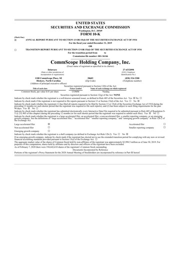 Vorschaubild CommScope
 10-K Jahresbericht 