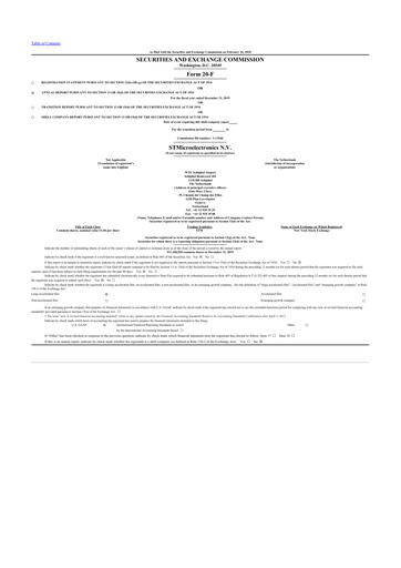 Thumbnail STMicroelectronics 20-F Annual Report 2019