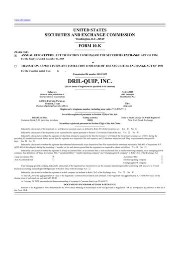 Miniature Innovex International 10-K Rapport annuel 2019