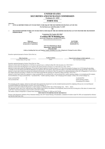 Thumbnail Dayforce 10-K Annual Report 2019