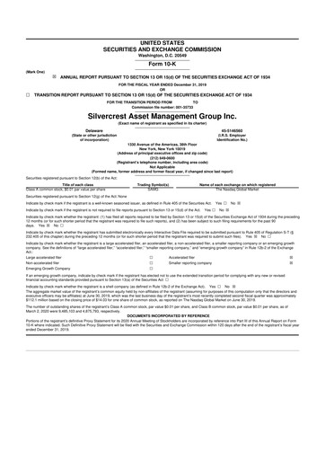 Thumbnail Silvercrest Asset Management Group 10-K Annual Report 2019