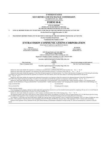 Thumbnail Entravision Communications
 10-K Annual Report 2019