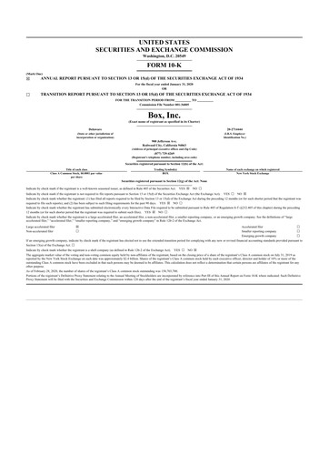 Miniature Box, Inc. 10-K Rapport annuel 2020