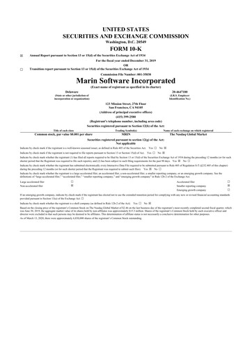 Thumbnail Marin Software 10-K Annual Report 2019