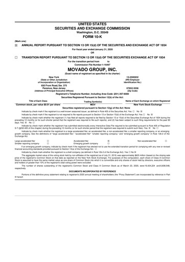 Thumbnail Movado Group 10-K Annual Report 2020