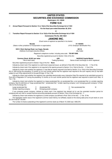 Miniature ALT5 Sigma 10-K Rapport annuel 2019