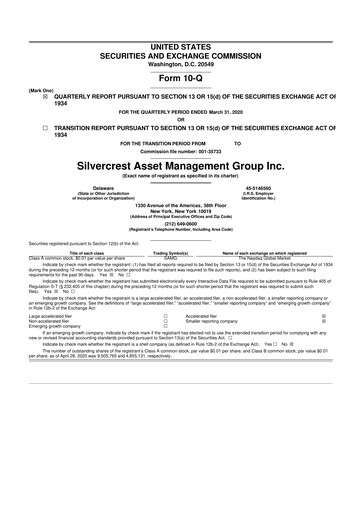 Thumbnail Silvercrest Asset Management Group 10-Q Quarterly Report FY2020 
