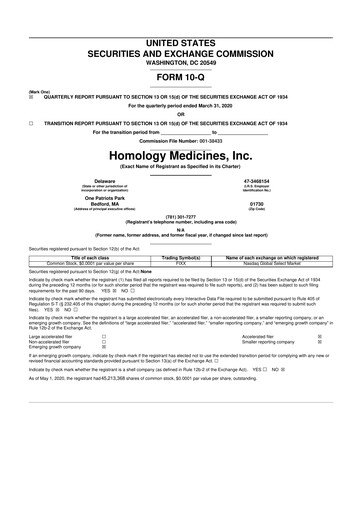 Thumbnail Q32 Bio 10-Q Quarterly Report FY2020 