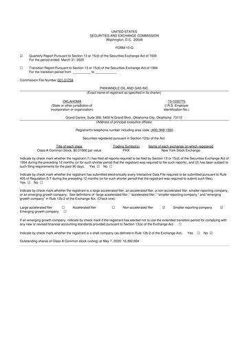 Thumbnail PHX Minerals 10-Q Quarterly Report FY2020 