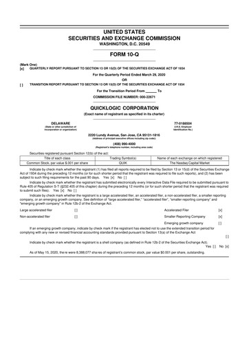 Thumbnail Quicklogic 10-Q Quarterly Report FY2020 