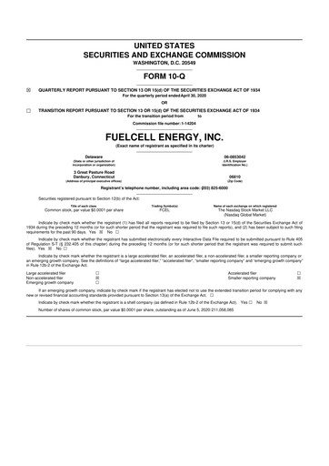 Vorschaubild FuelCell Energy
 10-Q Quartalsbericht 2020 