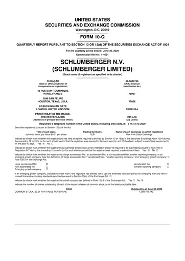 Vorschaubild SLB (Schlumberger) 10-Q Quartalsbericht 2020 