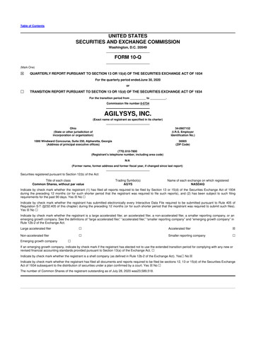 Thumbnail Agilysys 10-Q Quarterly Report FY2021 