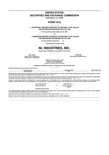 Thumbnail NL Industries 10-Q Quarterly Report FY2020 