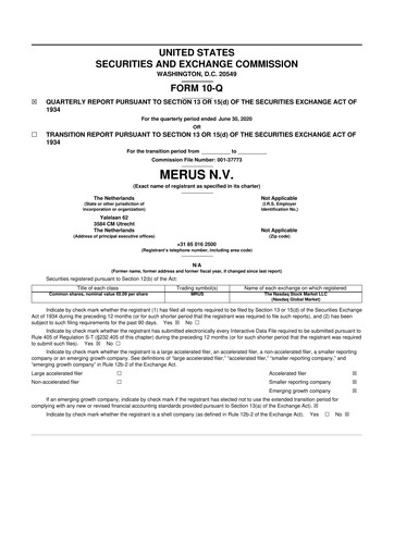 Thumbnail Merus 10-Q Quarterly Report FY2020 