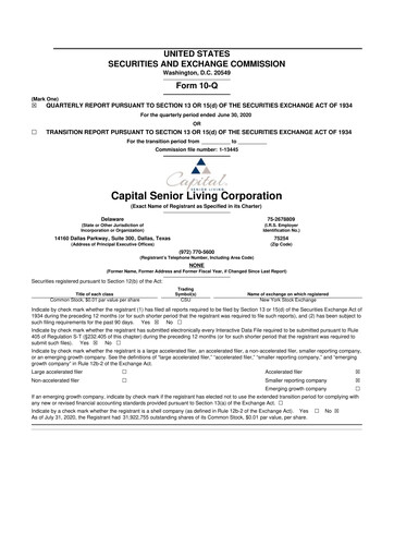 Thumbnail Sonida Senior Living 10-Q Quarterly Report FY2020 