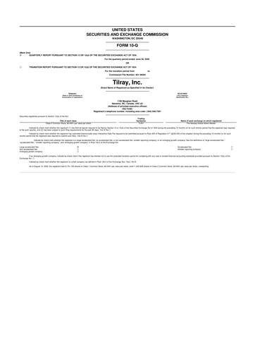 Thumbnail Tilray Brands
 10-Q Quarterly Report FY 